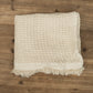 Natural Cotton Waffle Weave Throw